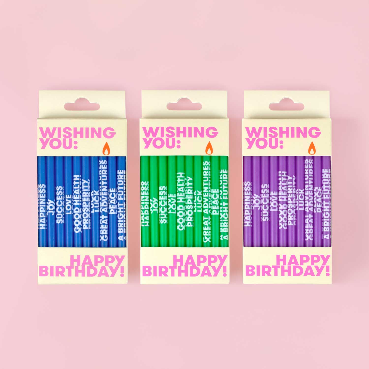 Wishing You Birthday Candles: 3-Color Bundle