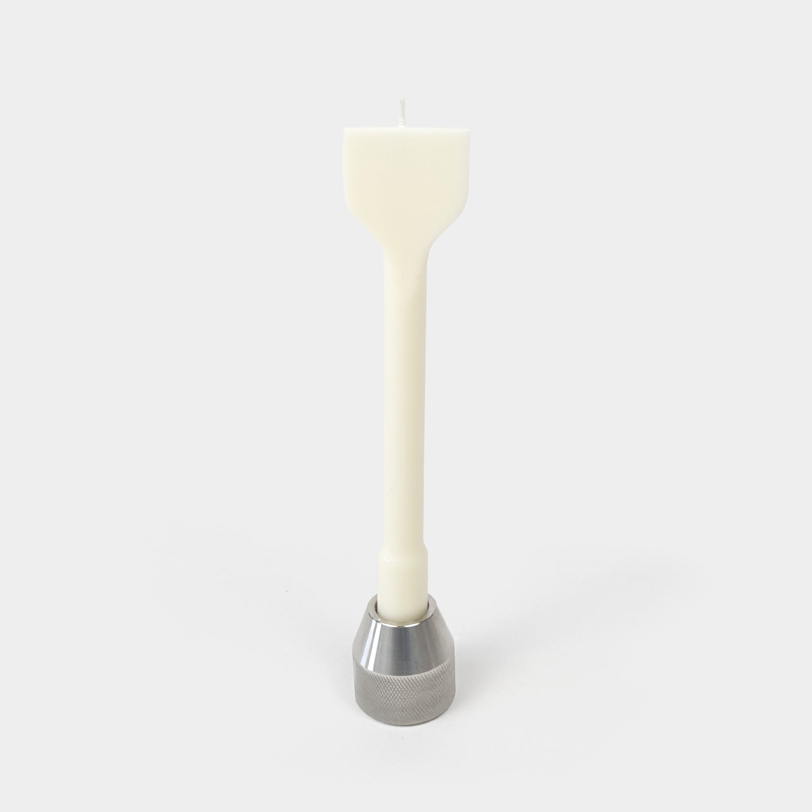 Chisel Drill Bit Candle - White