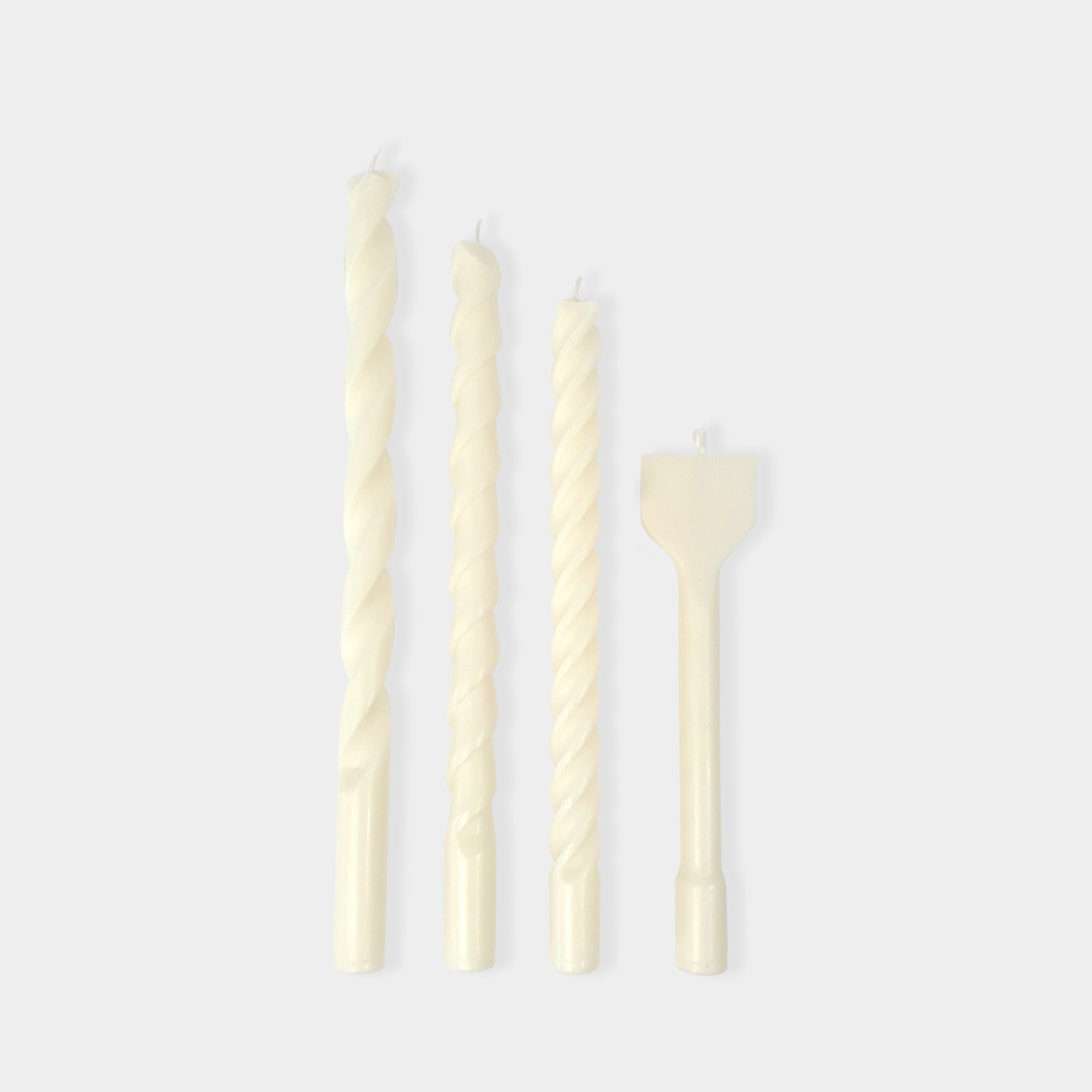 Drill Bit Candle Set – White