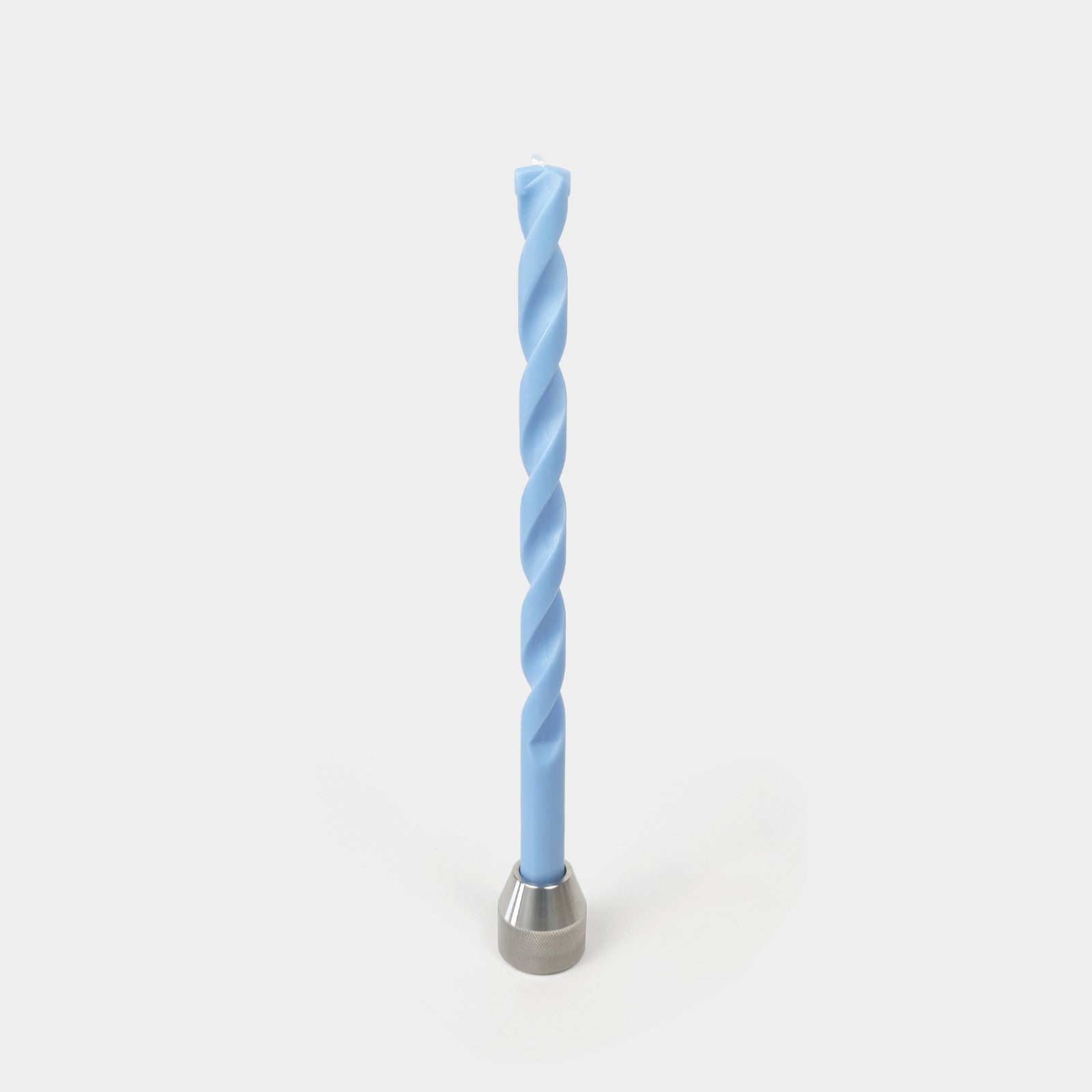 Metal Drill Bit Candle - Light Blue