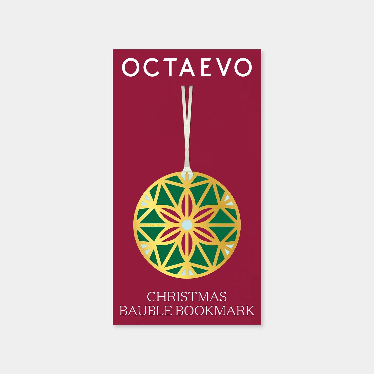 Octaevo Bookmark - Christmas Bauble 1 (Burgundy)