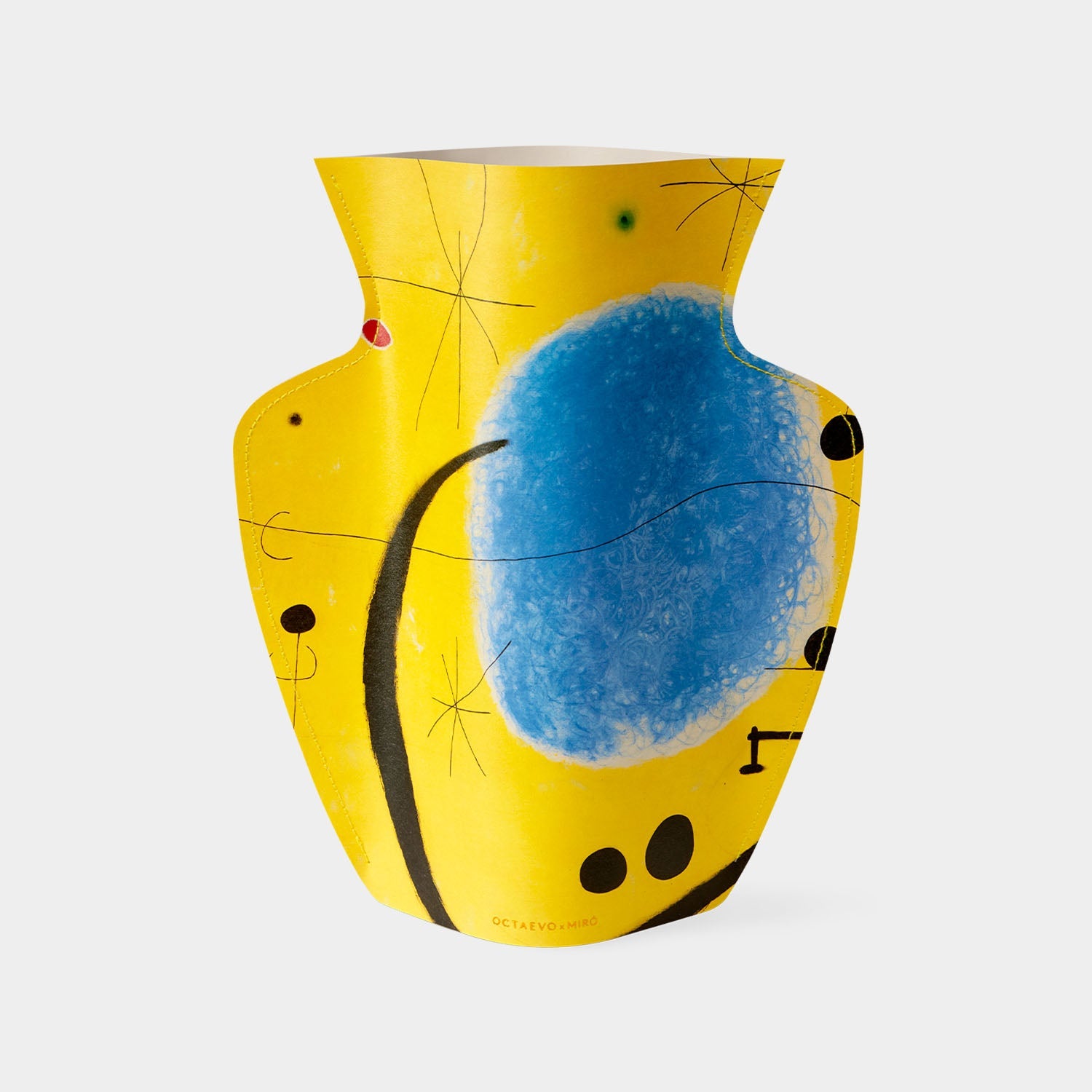 Paper Vase Miró in yellow by OCTAEVO