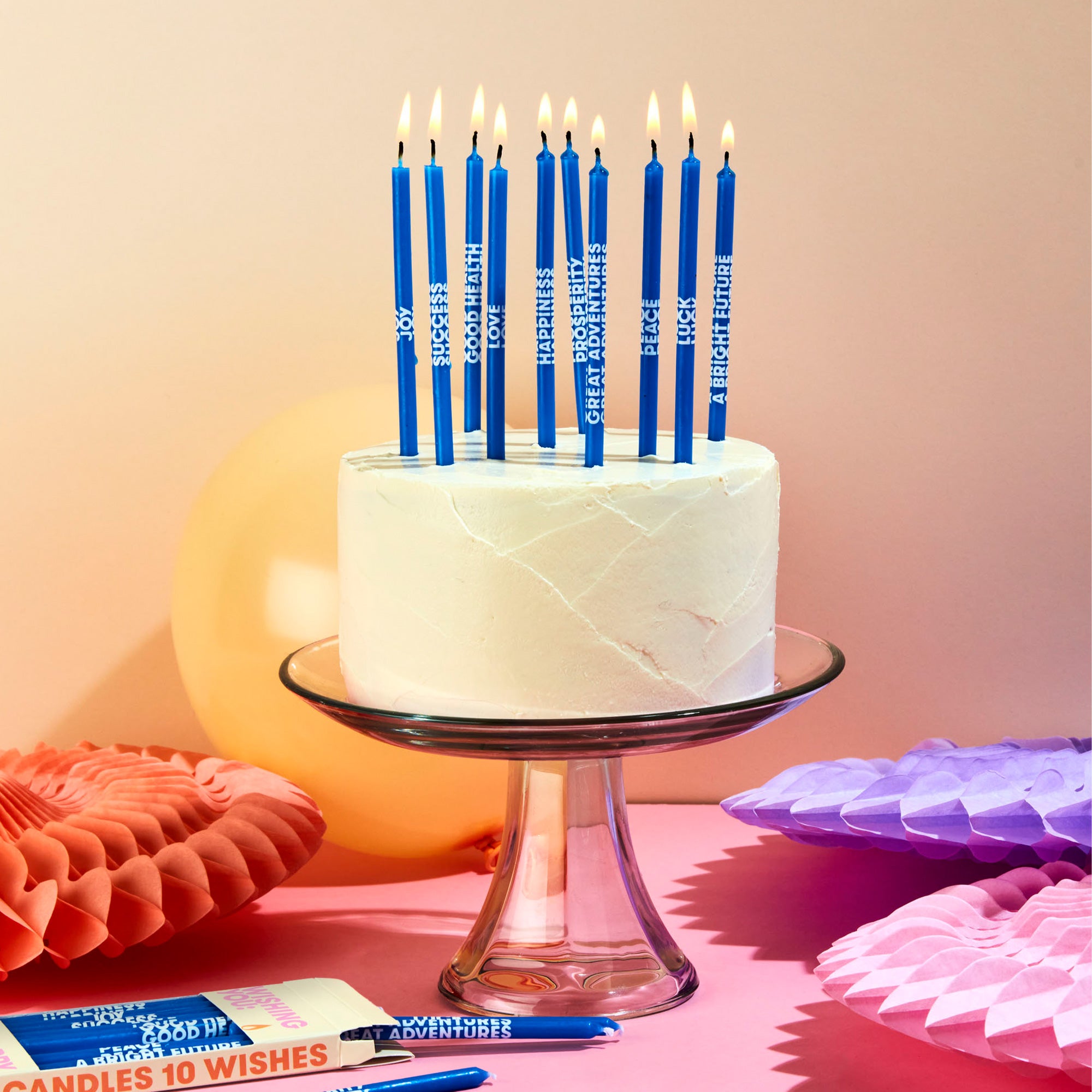 Wishing You: Birthday Candles - Blue (10 pack)