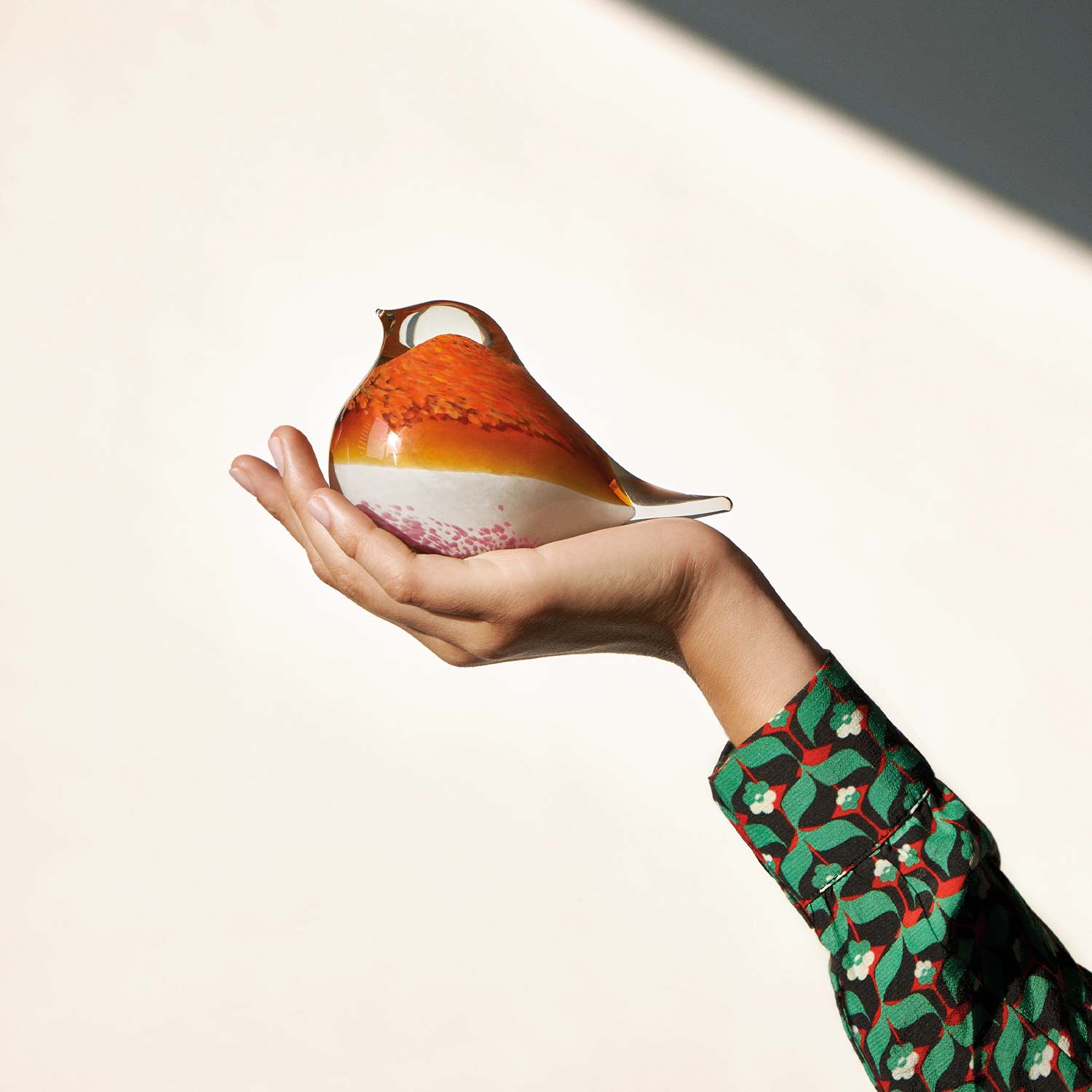 OCTAEVO Atlas Glass Bird - Orange