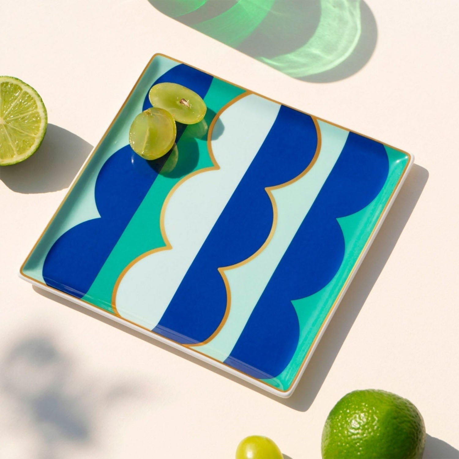 Ceramic Tray Riviera Wave in blue by OCTAEVO
