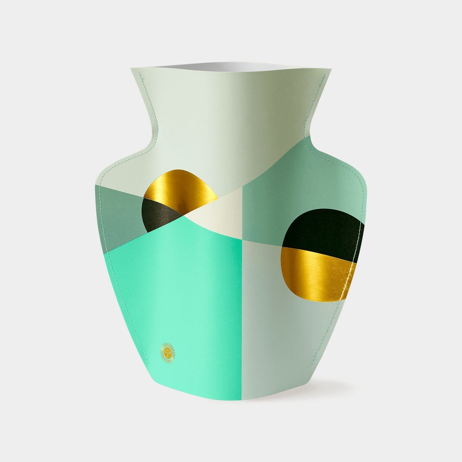Paper Vase Siena in mint by OCTAEVO