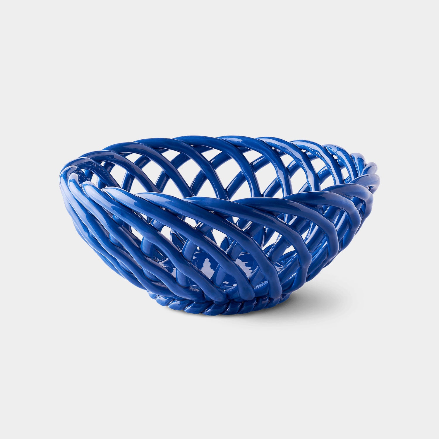 OCTAEVO Sicilia Ceramic Basket Large - Dark Blue