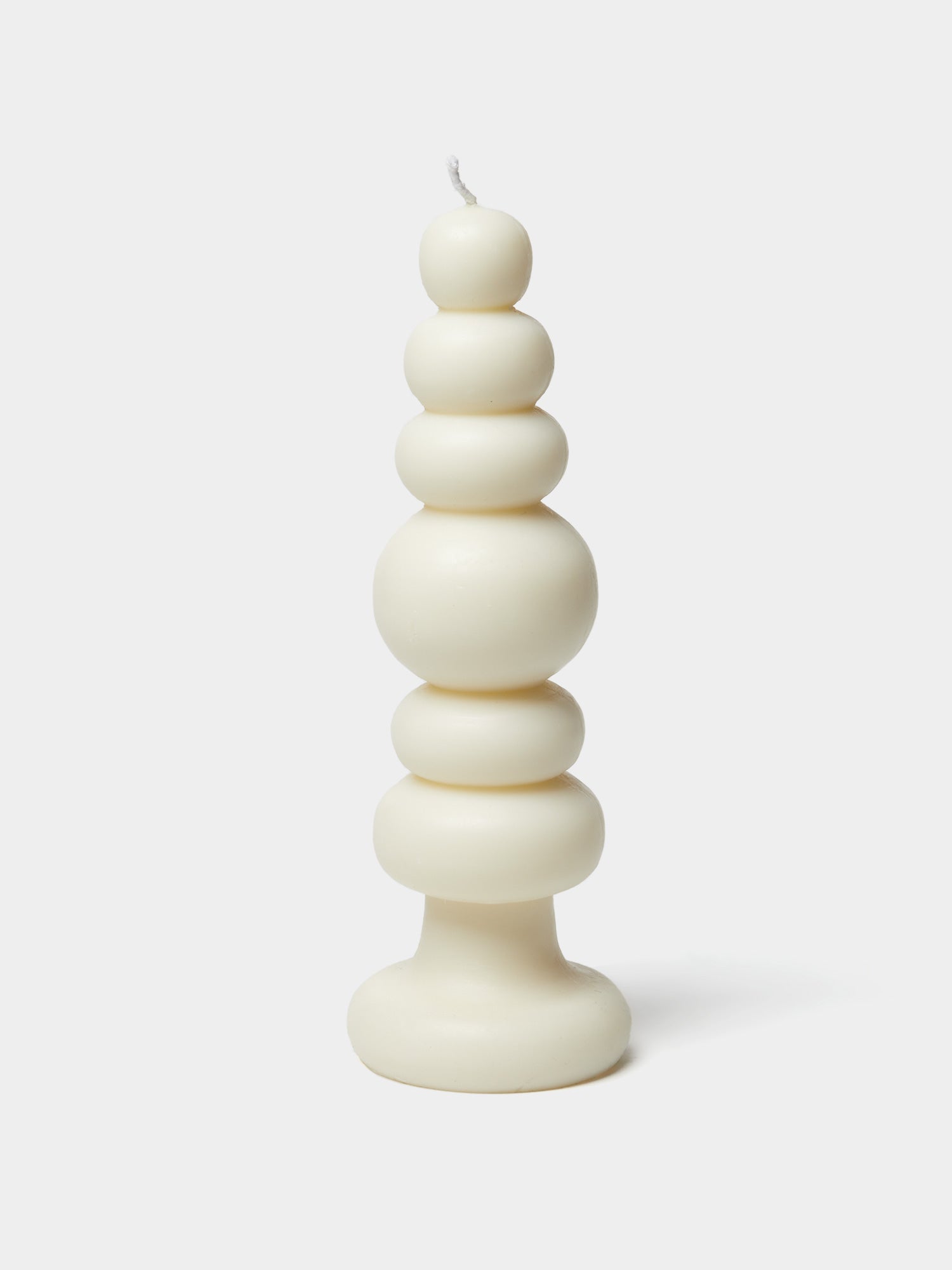 Spindle Candle Knubby - White